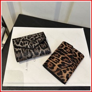 Elle Stylish Leopard Print PU Womens Short Wallet Multifunctional and Portable Card Holder