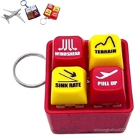 Xifyjus Pilot and crew alert keychain EGPWS Warning Sound Simulator，Airplane Emergency Alert Keychai