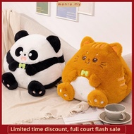 Animals Plush Blanket Toys Cute Panda Piggy Cat Doll Soft Pillow Stuffed Animals Gift for Kids Toys