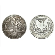 Retro Crafts Can Blow Silver Skull Coin Silver Dollar Silver Dollar 8.21