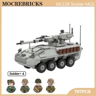 Hệ thống súng di động Dòng quân sự WWII M1128 Stryker Chiến tranh Chiếc xe MOC Lắp ráp khối xây dựng