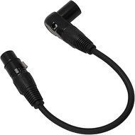 DAUZ 90 -degree XLR Male to Female Microphone Cable Adapter Unique Self -locking Design for Electric