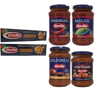 Spaghetti, pasta & Barilla Brand Sauce