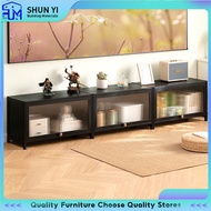 SHUNYI TV Cabinet Simple Bamboo Living Room TV Cabinet Console Teal 160Cm Retractable Model Storage 