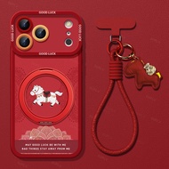 Sup&LV | Luxurious Magnetic Stand Phone Case Red
