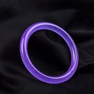 Jade bracelet round bar purple ice violet quartzite jade bracelet thin Round Bangle