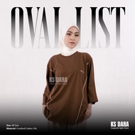 KSDARA - OVAL LIST 7/8 dara t-shirt list sleeve 78 oval bottom