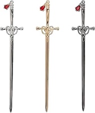 Pack of 3 Letter Openers, Sword Letter Opener, 20 x 4.1 cm, Metal Letter Opener, Elegant for Envelop