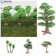 SHCER Simulation Cypress, Cypress Plastic Coconut Tree, Children's Toys Pine Trees Vivid Mini Landsc