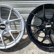 New Car Sport Rim BB5 Wheels 15x6.5J 4x100 ET40 Black & Silver - READY STOCK