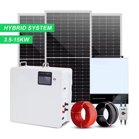 5-10KW Wall Mounted Solar Panel Kit with 48V Lithium Ion Battery Inverter Renewable Energy Source fo