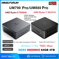 MINISFORUM UM790 Pro Mini PC AMD Ryzen 9 7940HS Windows 11 Pro 64GB DDR5 4TB SSD R7 8845HS Gaming PC