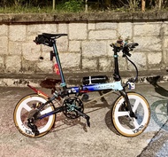 Dahon K3plus 2x9速11-34,  ridea雙餅53/39 Kmc車鏈 全車ridea件，ridea碳頭叉,伸縮內接頭柱 349碳三刀鈴Schwalbe 黃邊呔車呔 SILVEROCK