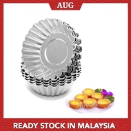 10pcs Egg Tart Mold Cake Aluminum Alloy Tart Mould Baking Tool Cupcake Egg Tart
