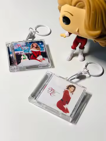 Mariah Carey Mimi MINI Music CD NFC Keychain Play Song Merry Christmas II You Album Key ring Cosplay