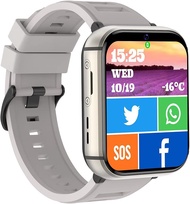 Q668 4G LTE Smart Watch Phone, Android 9.0 MTK6761 8 Core 4GB+64GB Men Watch BT5.0 IP67 930mAh 2.08" Touch Screen Support SMS Reply/Camera/Video Call/Wifi/SOS/GPS Fitness Activity Tracker