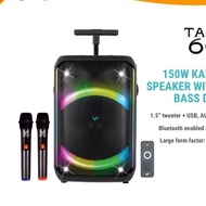 ￼Vinnfier Tango 606 WMB 12" Mudah Alih Pembesar Suara Bass Bluetooth Karaoke Speaker LED Party Light