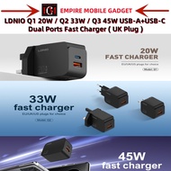 LDNIO Q1 20W / LDNIO Q2 33W / LDNIO Q3 45W PD + QC USB-C/A Dual Ports Fast Charge Charger Adapater (