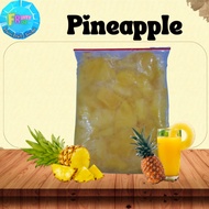 [1KG] Frozen Pineapple Chunk Pulp Puree / Isi Puri Nenas Sejuk Beku