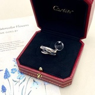 Cartier CLASSIC TRINITY三環白K黑陶瓷戒指