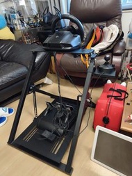 PlayStation/Logitech/G29/G923 TRUEFORCE 賽車方向盤/DRIVING FORCE 變速器/Zenox Plica-X 可收納式摺疊車架/全套/可連接PS4/PS5