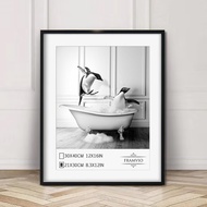 [nesjo] Black Metal Photo Pictures Frame 30x40 50x70cm Wall Art Posters Canvas Painting Frames Galle