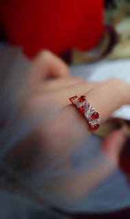 財富•健康•愛情|高級無燒緬甸鴿血紅寶石1.1克拉-純銀豪華戒指