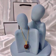 天然雞血石項鍊