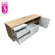 SEA HORSE TV Cabinet/TV Console with Shelf and 2 Drawers (YHT-TV-N-B)