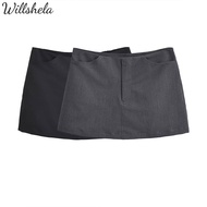 Willshela Women Fashion High Waist A-Line Skirt Female Chic Lady Casual Basic Short Skort