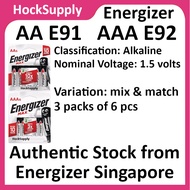 [18pcs $13.50] Energizer AA E91 / AAA E92 MAX Alkaline Battery 1.5V (6pcs/card)[FAST SHIP OUT]