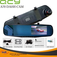 Qcy A70 Dual Dashcam Vehicle Blackbox 4.3 HD Car DVR Dual