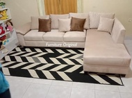 SOFA L MINIMALIS RUANG TAMU GRATIS BANTAL BUSA DAKRON KURSI BLUDRU