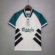 93-95 Liverpool away retro football jersey fan version white T-shirt short sleeved jersey