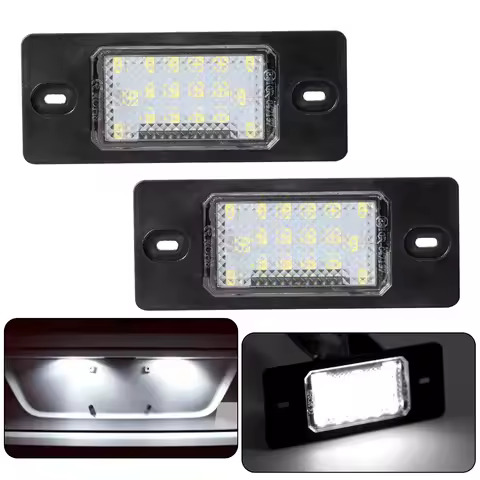 2Pcs LED Number License Plate Light Lamp Error Free 1J5943021D 1J5943021A for VW Bora Golf 4 5 Wagon