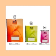 [Ready Stock] TECH99 Dot Down Spiral Note Book (50 Sheets) (A4 / A5 / A6 / A7) (Random Color) DD5204