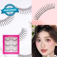 Girl Group U-shaped Full False Eyelashes Transparent Stem False Makeup Thin Eyelashes T1f3