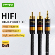 RCA Audio Cable Jack 3.5 to 2 RCA Cable 3.5mm Jack to 2RCA OFC Audio Cable Aux to Rca HIFI Stereo for Amplifier Mobile o