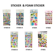 STICKER & FOAM STICKER ASSORTED DESIGN.