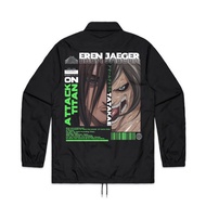 Attack ON TITAN ANIME COACH Jacket "EREN JAEGER" | Coach Jacket Parachute ANIME ATTACK ON TITAN | Unisex COACH Jacket