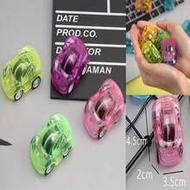 Transparent Double-Layer Inertia Mini Cartoon Pocket Sliding Toy Car, Durable Realistic Model Car, L