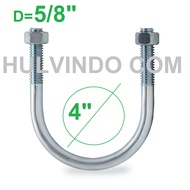 U-BOLT GALVANIZED PIPE 5/8 X 4
