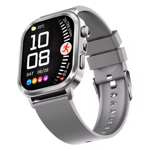 AMOLED Screen Smart Watch ET573 ECG Health Monitoring Men Outdoor Sports Fitness Flashlight BT Calli