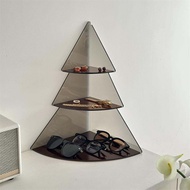 จักรวาล Acrylic Desktop Organizer Corner Rack Perfume Cosmetic Storage Box Triangle Shape 3 Layers A