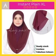 XL Tudung Sarung Instant Berdagu Labuh Murah Plain Fabulous Colours / Fblus Clurs Double Layer