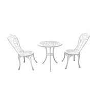 ชุดโต๊ะสนามอัลลอย (ชุด 3 ชิ้น) สีขาว