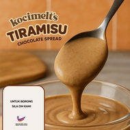 TIRAMISU CHOCOLATE BY KOCIMELTS FOR TIRAMISU CAKE TOPPING, CREAP, WAFFER, CROFFLE, AISCREAM TOPPING