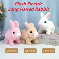 Children Electronic Plush Rabbit Walking Toys Kids Bunny Robot Toy Elektrik Patung Arnab Bergerak Berbunyi Mainan