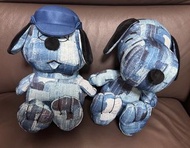 史努比牛仔布毛絨公仔 FDMTL 一對