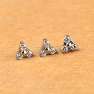 ASTM F136 Titanium Piercing Jewelry Threadless Pushin Opal Zircon Pinn Body Piercing Jewelry